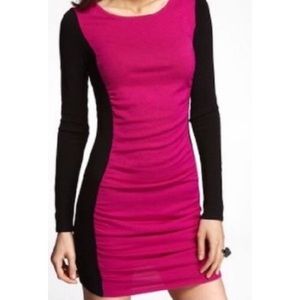 LIKE NEW-gorgeous bold color block sweater dress